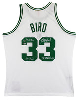 Celtics (3) Bird, Parish & McHale Signed White M&N Swingman Jersey BAS Witnessed