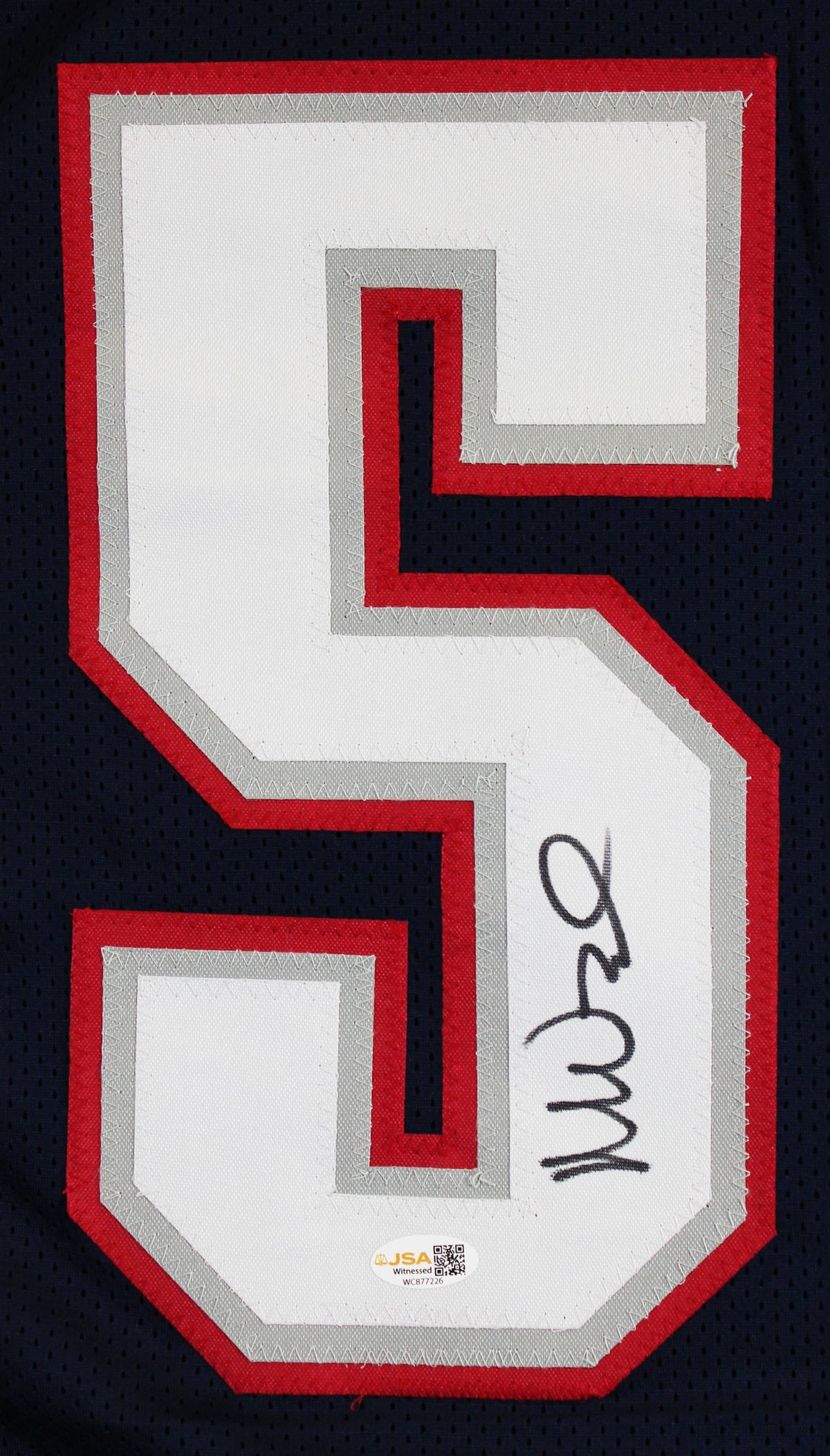 Mike Vrabel Authentic Signed Navy Pro Style Jersey Autographed JSA Witness