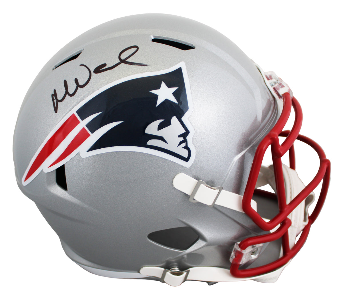Patriots Mike Vrabel Authentic Signed Full Size Speed Rep Helmet JSA Witness