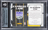 Kings De'Aaron Fox Signed 2021 Donruss Optic Xps Lane Holo #10 Card BAS Slabbed