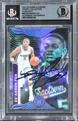 Kings De'Aaron Fox Signed 2021 Panini Illusions TC Starlight #89 Card BAS Slab
