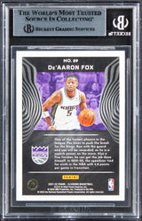 Kings De'Aaron Fox Signed 2021 Panini Illusions TC Starlight #89 Card BAS Slab