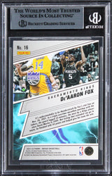 Kings De'Aaron Fox Signed 2021 Panini Mosaic Thunder Lane #16 Card BAS Slabbed