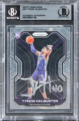 Kings Tyrese Haliburton Signed 2020 Panini Prizm #262 Rookie Card BAS Slabbed