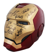 Avengers (12) Downey Jr., Hemsworth, Pratt +9 Signed Iron Man F/S Helmet BAS