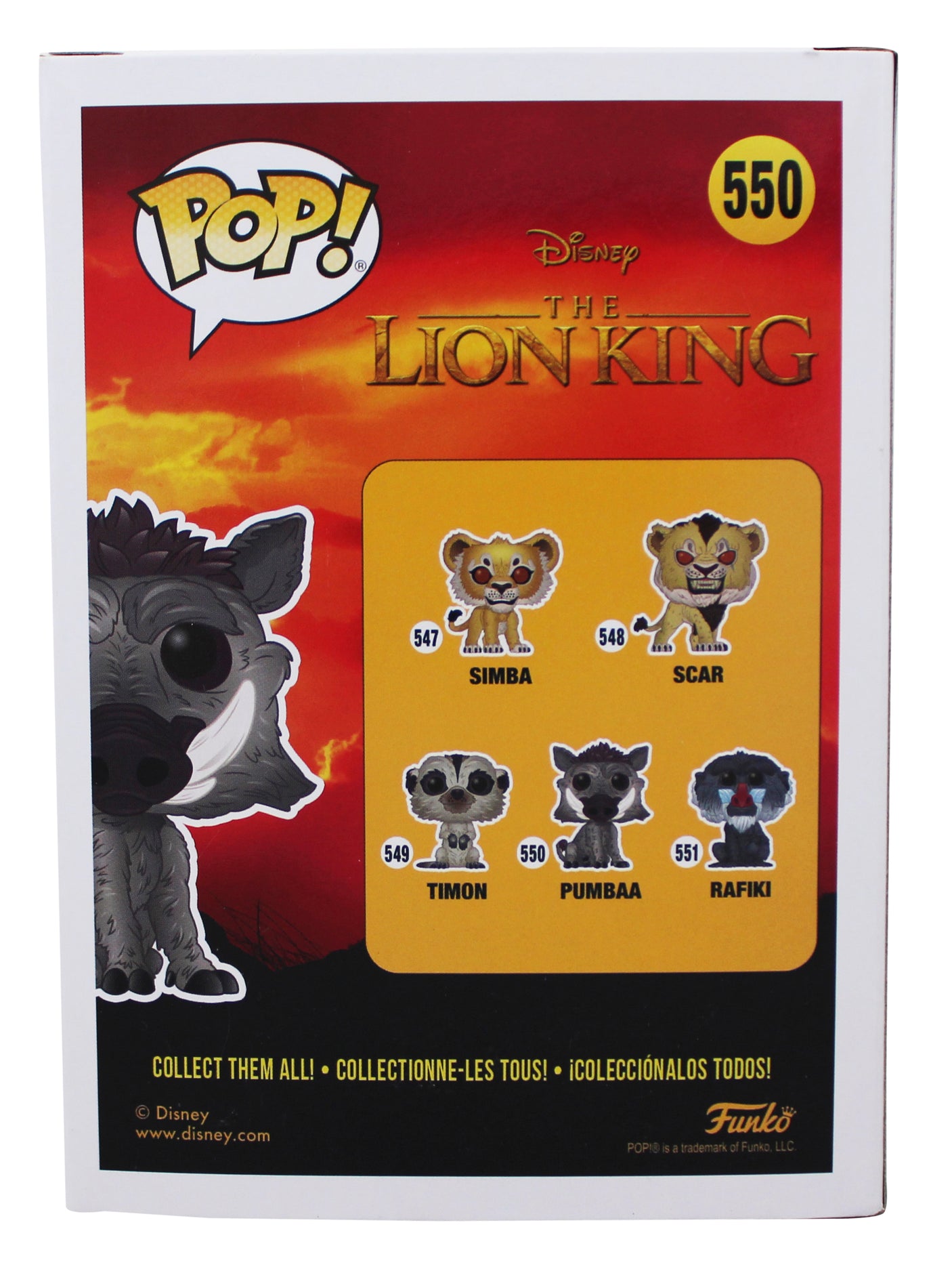 Seth Rogan The Lion King Signed Pumbaa #550 Funko Pop Vinyl Figure PSA #AP84499