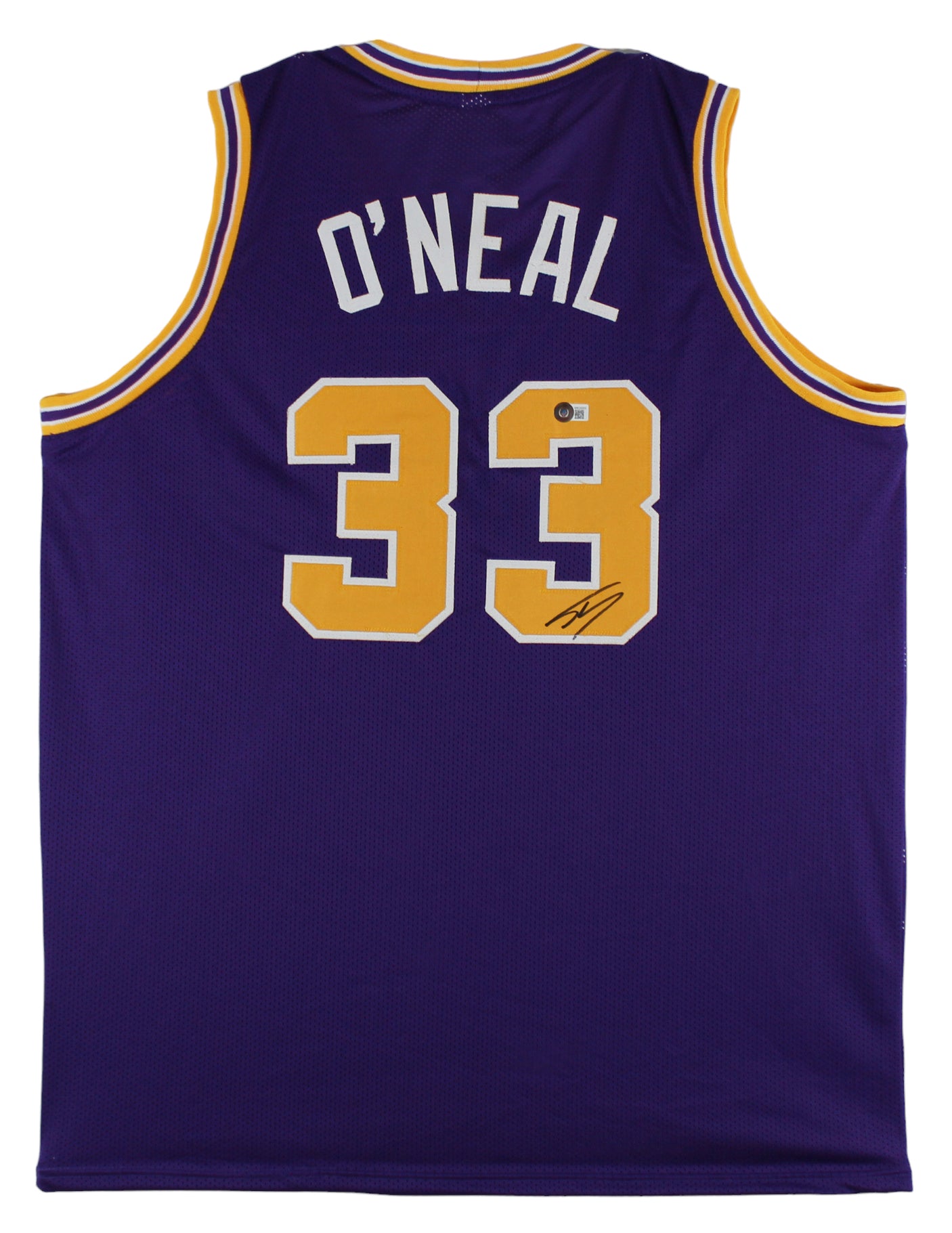 LSU Shaquille O'Neal Authentic Signed Purple Pro Style Jersey BAS Witnessed 2