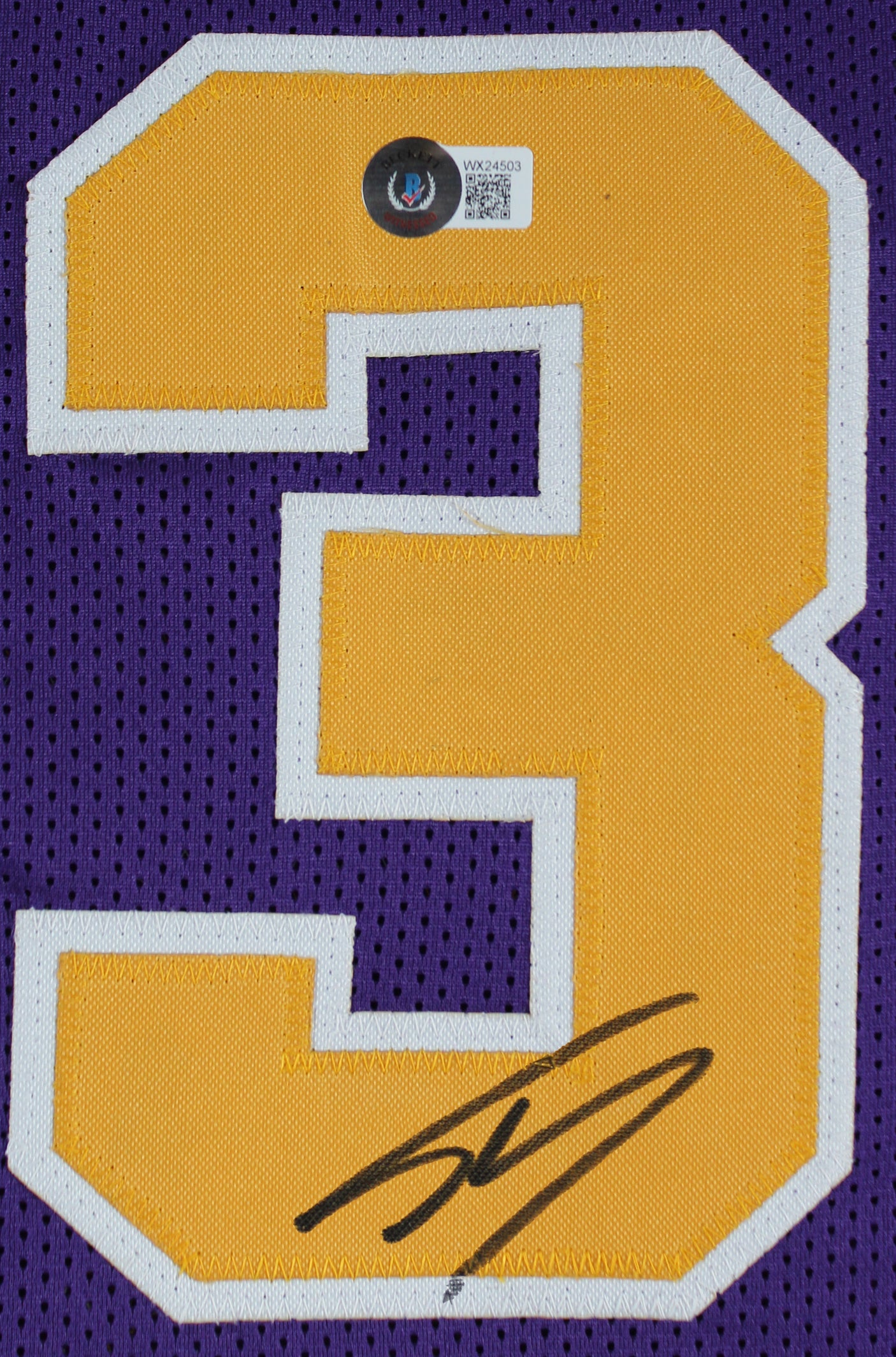 LSU Shaquille O'Neal Signed Purple Pro Style Framed Jersey BAS Witnessed 2