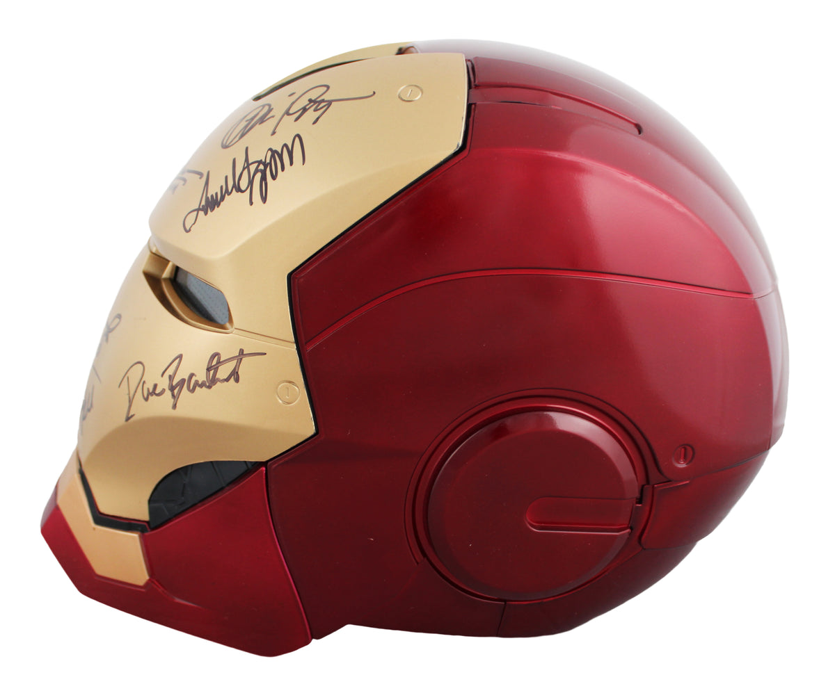 Avengers (13) Downey Jr., Hemsworth, Pratt +10 Signed Iron Man F/S Helmet BAS