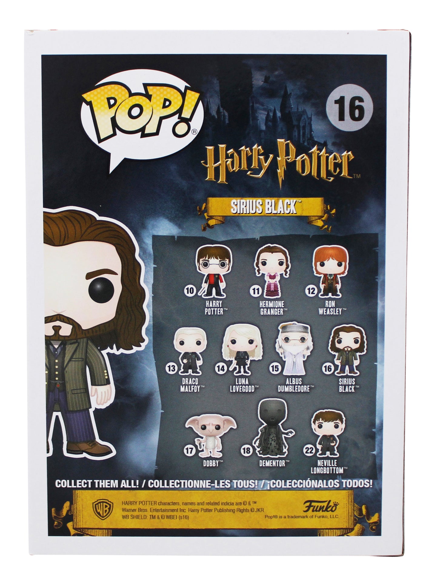Gary Oldman Harry Potter Signed Sirius Black #16 Funko Pop Figure PSA #AP84498