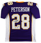 Adrian Peterson "All Day" Authentic Signed Purple Pro Style Jersey BAS Witness 2