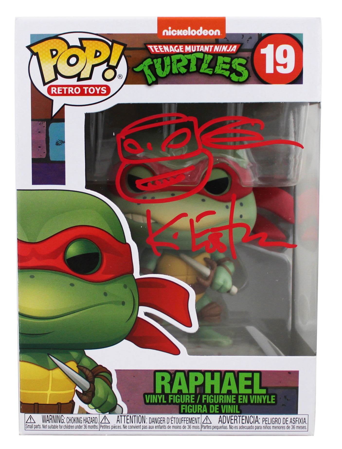 Kevin Eastman TMNT Signed Raphael #1135 Funko Pop Figure w/ Sketch JSA #LL22850