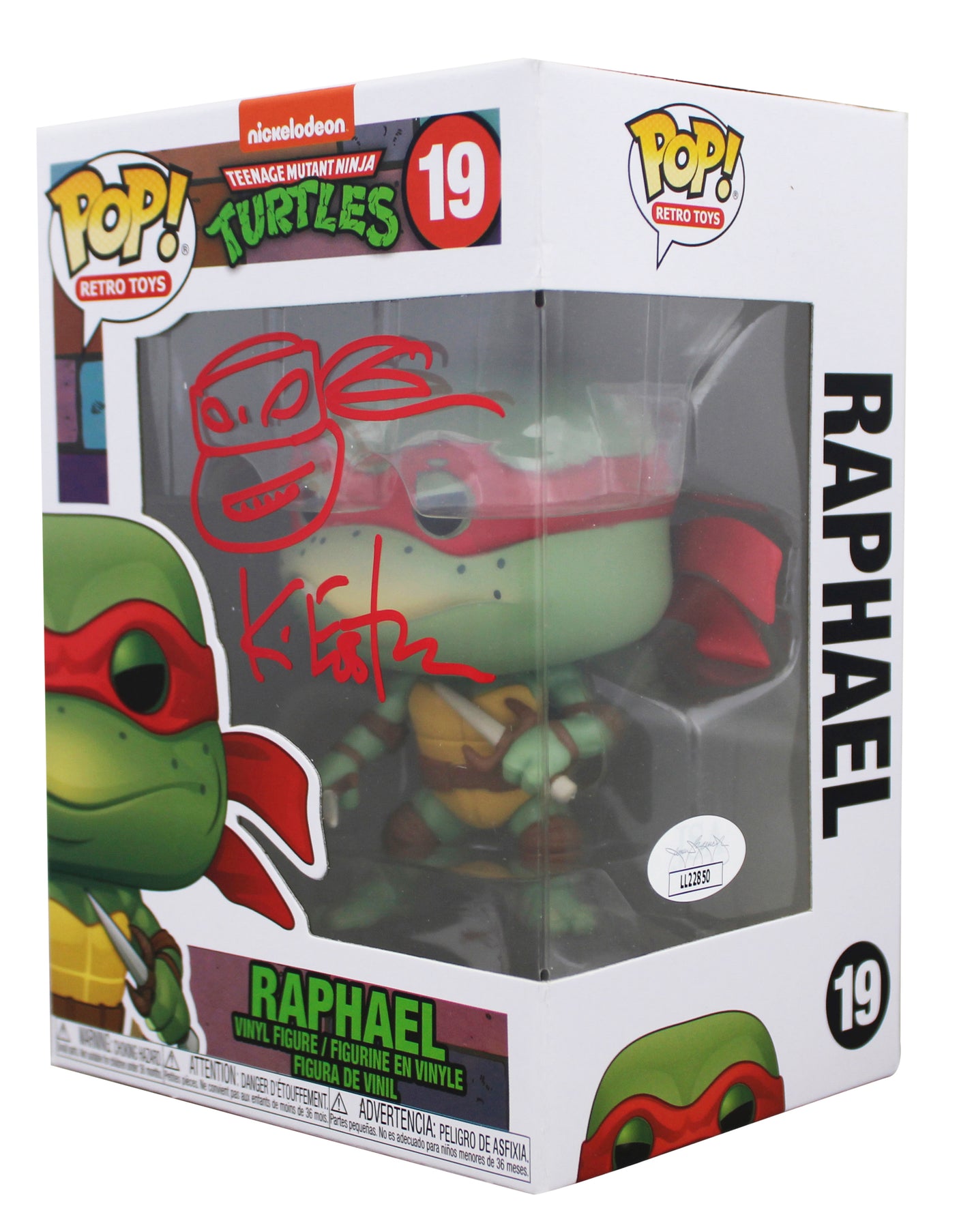 Kevin Eastman TMNT Signed Raphael #1135 Funko Pop Figure w/ Sketch JSA #LL22850