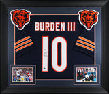 Luther Burden III Authentic Signed Navy Pro Style Framed Jersey BAS Witnessed 2