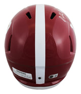 Alabama DeVonta Smith Signed Full Size Speed Rep Helmet W/ Case BAS Witnessed