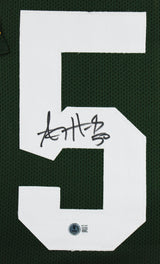 A.J. Hawk Authentic Signed Green Pro Style Framed Jersey BAS Witnessed