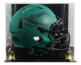 Eagles DeVonta Smith Signed Rave Full Size Speed Proline Helmet W/ Case BAS Wit