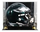Eagles DeVonta Smith Signed Full Size Speed Rep Helmet W/ Case BAS Witnessed
