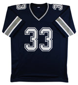 Javonte Williams Authentic Signed Navy Pro Style Jersey Autographed BAS Witness
