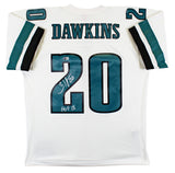 Eagles Brian Dawkins "HOF 18" Signed White Mitchell & Ness Jersey BAS Witnessed