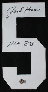 Jack Ham "HOF 88" Authentic Signed Black Pro Style Framed Jersey Autographed BAS