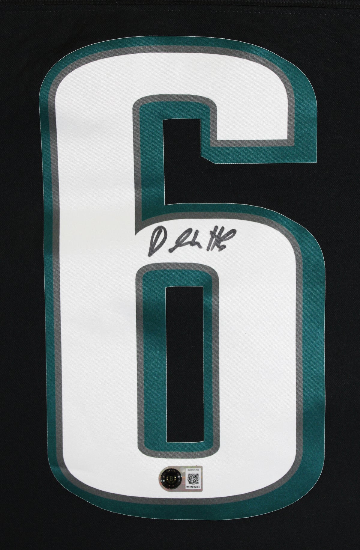 Eagles DeVonta Smith Authentic Signed Black Nike Limited Jersey BAS Witnessed