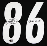 Steelers Hines Ward "SB XL MVP" Signed Black Mitchell & Ness Jersey BAS Witness