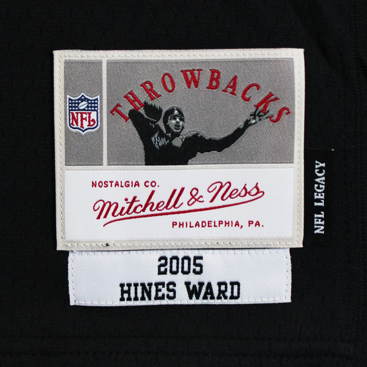 Steelers Hines Ward "SB XL MVP" Signed Black Mitchell & Ness Jersey BAS Witness