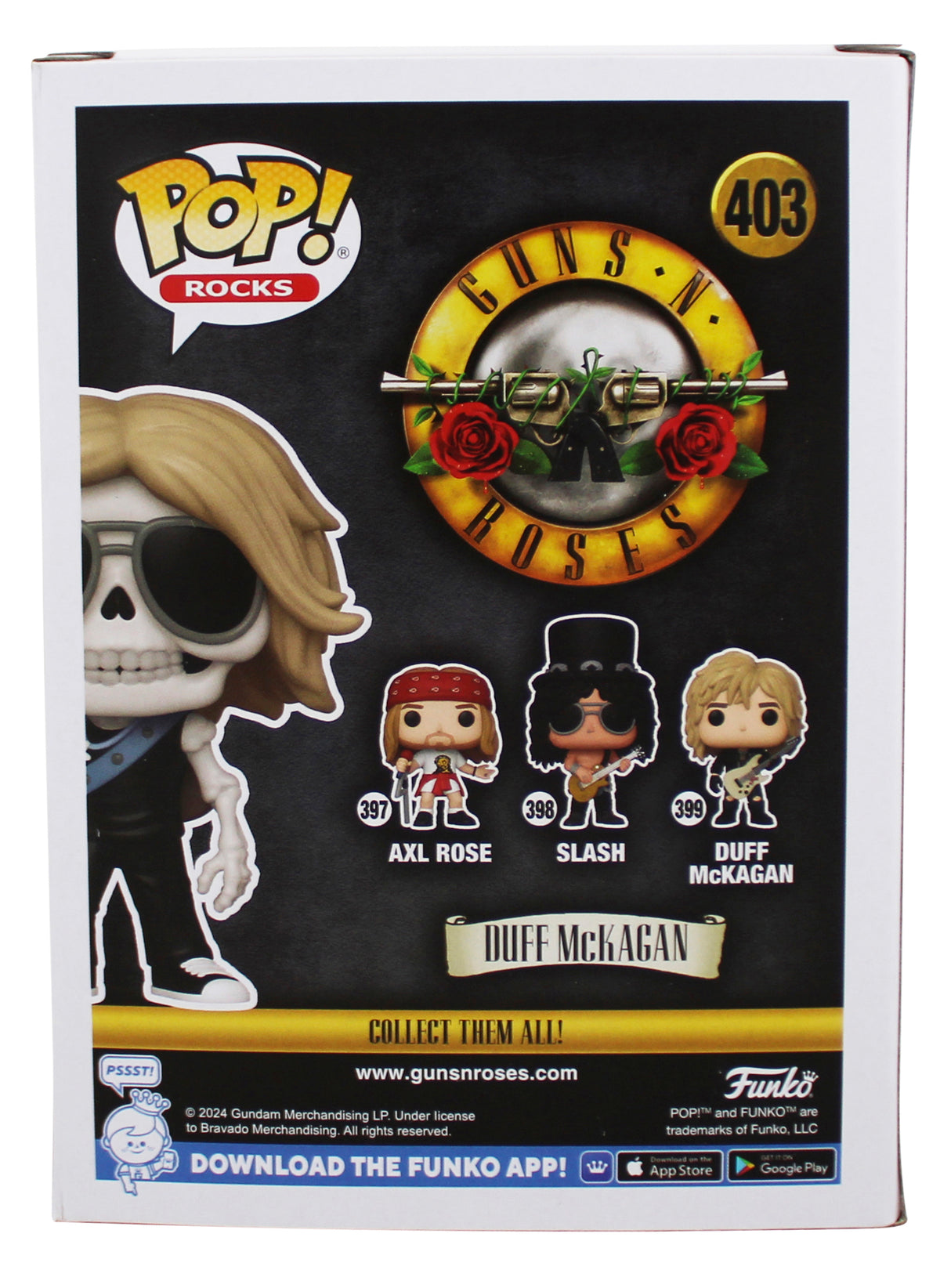 Duff McKagan Guns N' Roses Signed #403 Funko Pop Vinyl Figure w/ Blue Sig BAS