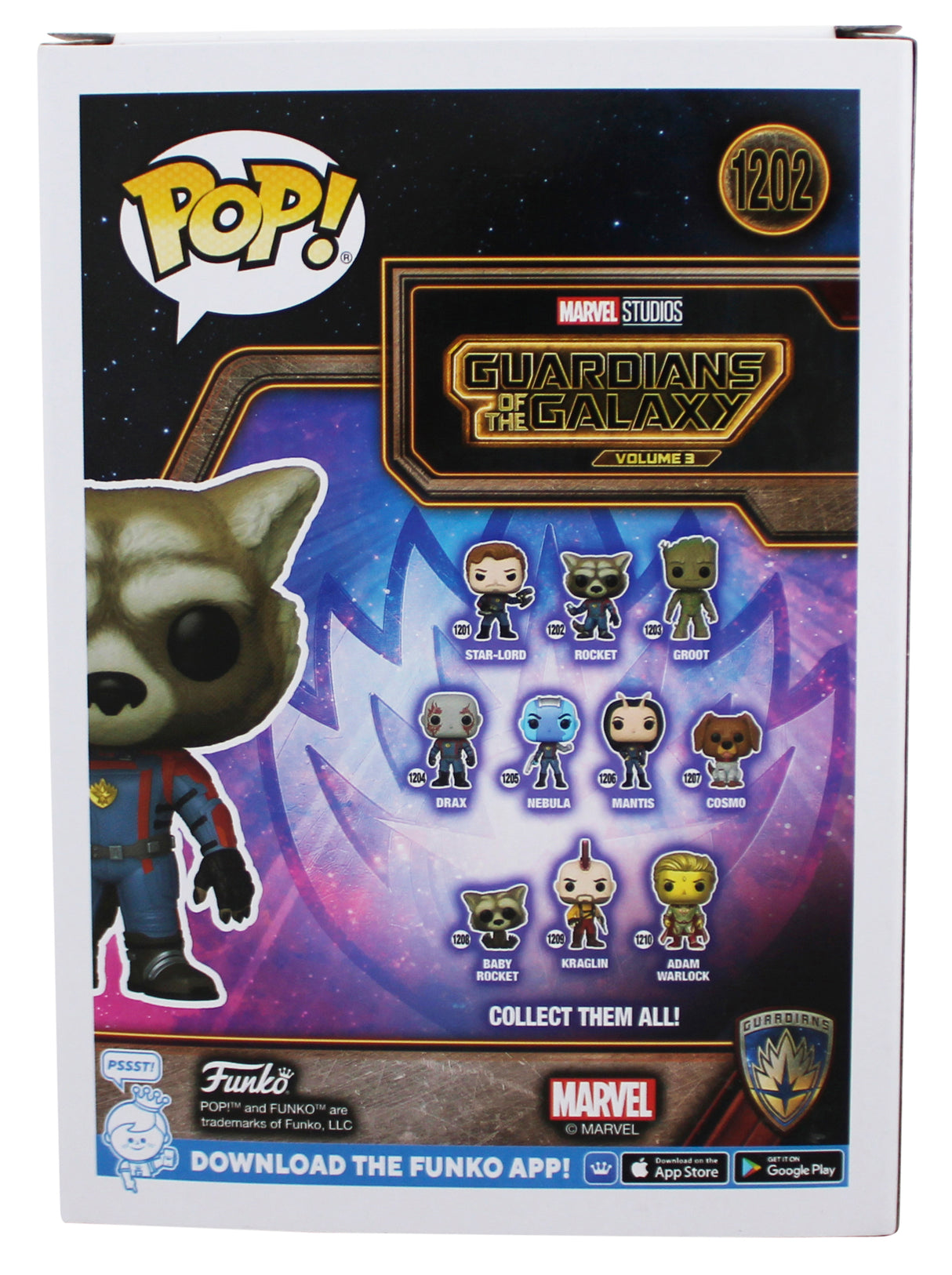 Bradley Cooper Guardians of the Galaxy Signed #1202 Funko Pop Vinyl Figure BAS 2