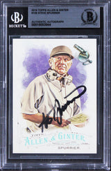 Florida Steve Spurrier Signed 2016 Topps Allen & Ginter #106 Card BAS Slabbed