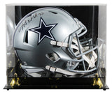 Cowboys Javonte Williams Signed Full Size Speed Rep Helmet W/ Case BAS Witnessed