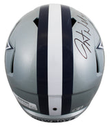 Cowboys Javonte Williams Signed Full Size Speed Rep Helmet W/ Case BAS Witnessed