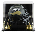 Vikings Adrian Peterson Signed STS IV Speed Mini Helmet w/ Case BAS Witnessed