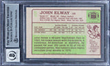 Broncos John Elway "HOF 04" Signed 1984 Topps #63 Rookie Card Auto 10! BAS Slab