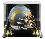 Rams Puka Nacua Signed Slate Speed Mini Helmet W/ Case w/ Blue Sig Fanatics