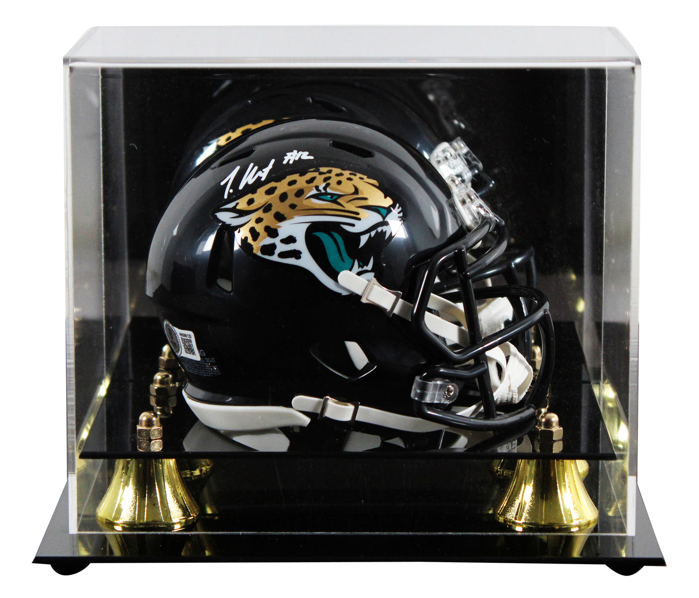 Jaguars Travis Hunter Authentic Signed Speed Mini Helmet W/ Case BAS Witnessed