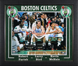 Celtics Larry Bird, Kevin McHale & Robert Parish Signed 16x20 Framed Photo BAS W
