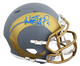 Rams Matthew Stafford Authentic Signed Slate Speed Mini Helmet W/ Case Fanatics