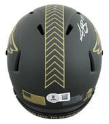 Eagles A.J. Brown Signed Salute to Service IV Speed Mini Helmet W/ Case BAS Wit