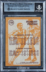 Celtics Robert Parish Authentic 1981 Topps #E108 Card Autographed BAS Slabbed