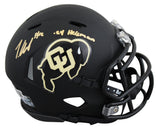 Colorado Travis Hunter "24 Heisman" Signed Black Speed Mini Helmet W/ Case BAS W