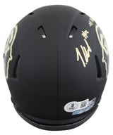 Colorado Travis Hunter "24 Heisman" Signed Black Speed Mini Helmet BAS Witnessed