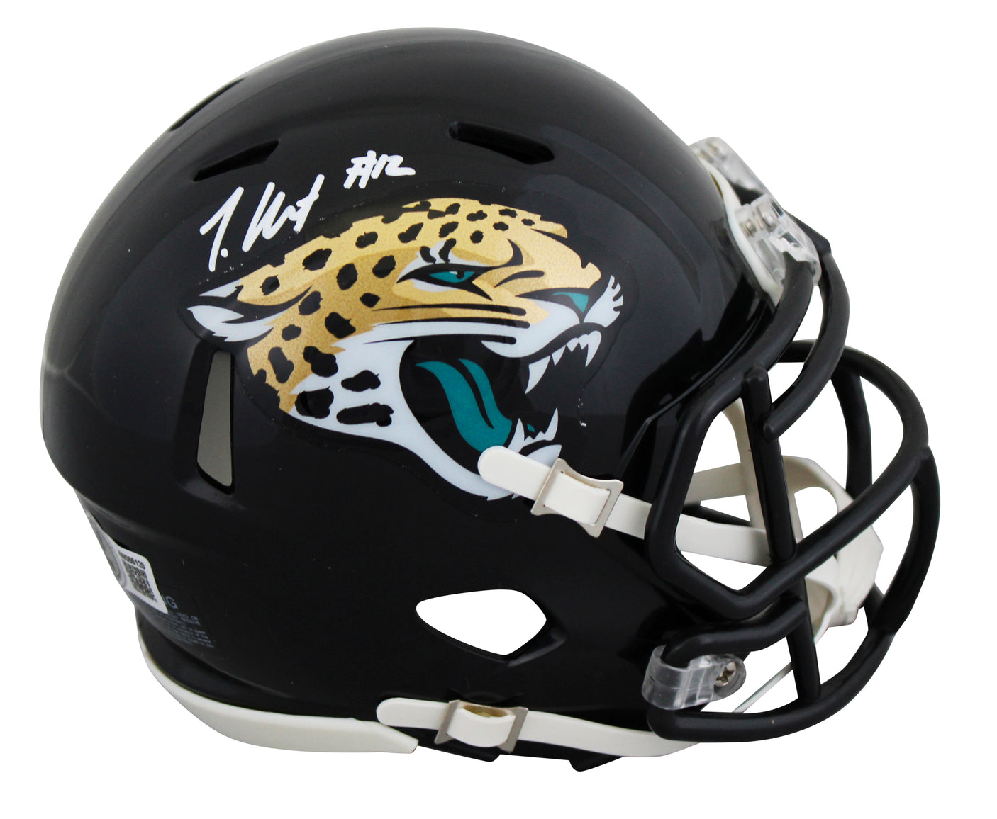 Jaguars Travis Hunter Authentic Signed Speed Mini Helmet BAS Witnessed