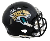 Jaguars Travis Hunter Authentic Signed Speed Mini Helmet W/ Case BAS Witnessed