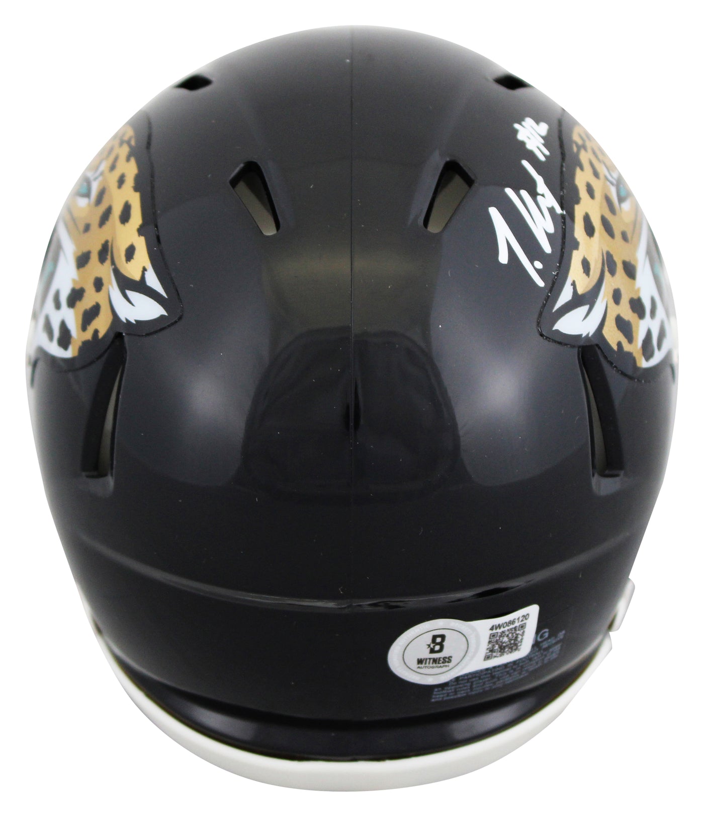 Jaguars Travis Hunter Authentic Signed Speed Mini Helmet W/ Case BAS Witnessed