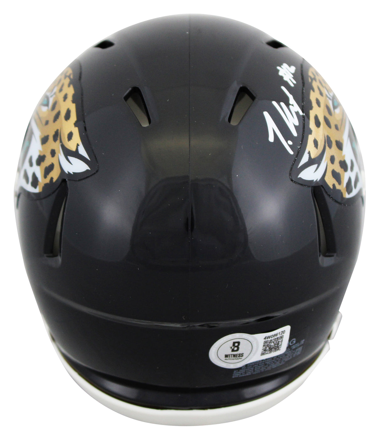 Jaguars Travis Hunter Authentic Signed Speed Mini Helmet W/ Case BAS Witnessed