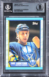 Sabres Dave Andreychuk Authentic Signed 1989 Topps #106 Card BAS Slabbed