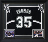 Frank Thomas Authentic Signed Black Pro Style Framed Jersey BAS Witnessed 2