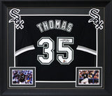 Frank Thomas Authentic Signed Black Pro Style Framed Jersey BAS Witnessed